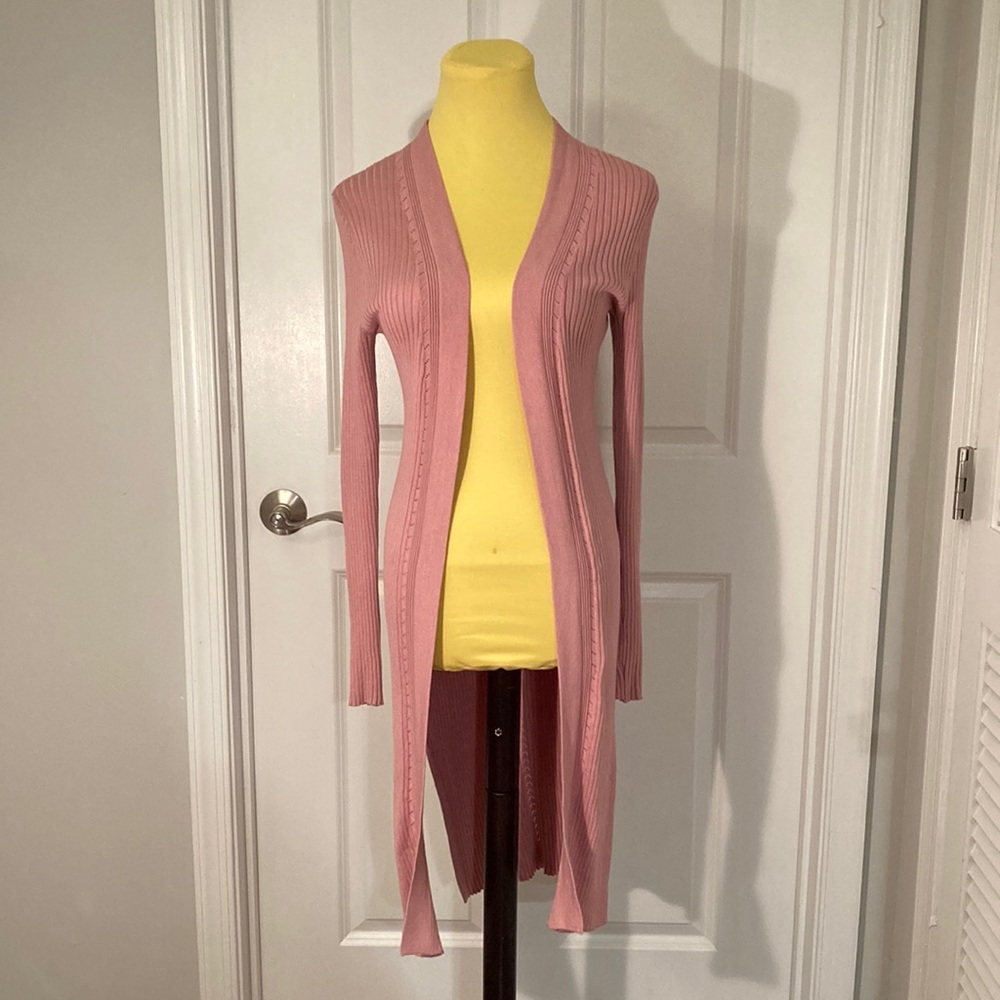 Pink Cardigan Duster